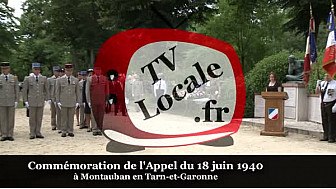 Jean-Louis GERAUD Préfet et Valérie RABAUD Député de Tarn-et-Garonne à la commémoration de l'Appel du 18 juin 1940 à Montauban