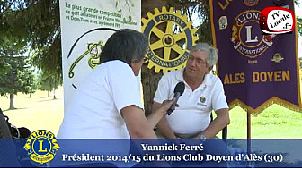 Yannick Ferré Président du LIONS Club Alès Doyen au micro de TvLocale Alès (30)