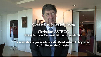 Christian ASTRUC Président du Conseil Départemental 82 a reçu des représentants de Montauban Citoyenne et du Front de Gauche