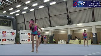 Gymnastique GR Ensemble : en National Ensemble 17ans et moins, le Club d'ODOS se classe 1er le 19 mars 2016 &agrave; Toulouse