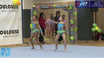 Gymnastique GR Troph&eacute;e DUO 10-13 ans : le Duo de l'Etoile Gymnique de Colomiers se classe second