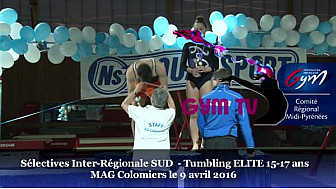 Gymnastique Tumbling: Florian RIGAL du Tempo Gym de Saint Sulpice (81)  en Nationale 15-17ans le 9 avril 2016 &agrave; Colomiers @FFGymnastique