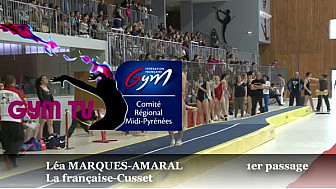 Gymnastique Tumbling: L&eacute;a MARQUES-AMARAL de La Fran&ccedil;aise -Cusset Gym aux Championnat Sud en Tumbling 18ans et + le 9 avril 2016 &agrave; Colomiers @FFGymnastique