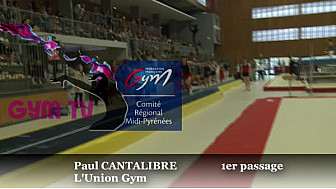 Gymnastique Tumbling: Paul CANTALIBRE de L'Union Gym aux Championnat Sud en Tumbling 18ans et + le 9 avril 2016 &agrave; Colomiers @FFGymnastique