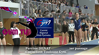 Gymnastique Tumbling: Perrine DENAT du Coquelicot Toulouse Gym aux Championnat Sud en Tumbling 18ans et + le 9 avril 2016 &agrave; Colomiers @FFGymnastique