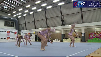 Gymnastique Rythmique en National Est&eacute;thique 12 ans et plus l'ensemble de La Colombe Gymnique de Colomiers 1er le 19 mars 2016 @FFGymnastique