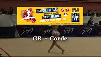 Emma DELAINE GR Corde au Championnat National 2015 de Ponts de Cé @ffgymnastique #TvLocale_fr