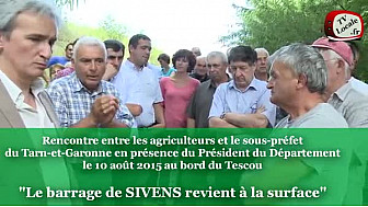 Barrage de Sivens: Jean-Michel DELVERT Sous-Préfet de Tarn-et-Garonne face aux agriculteurs
