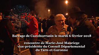 Carte Zones Défavorisées rencontre de Marie-José MAURIEGE vice-présidente du Conseil Départemental du Tarn-et-Garonne au barrage de Castelsarrasin @FDSEA @tarneetgaronne_CG
