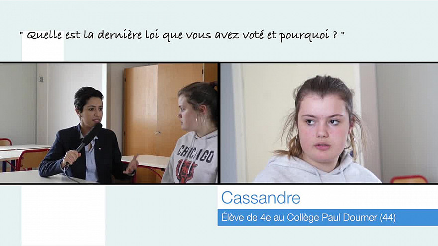 Cassandre, 13 ans, rencontre la Députée Sarah El Haîry