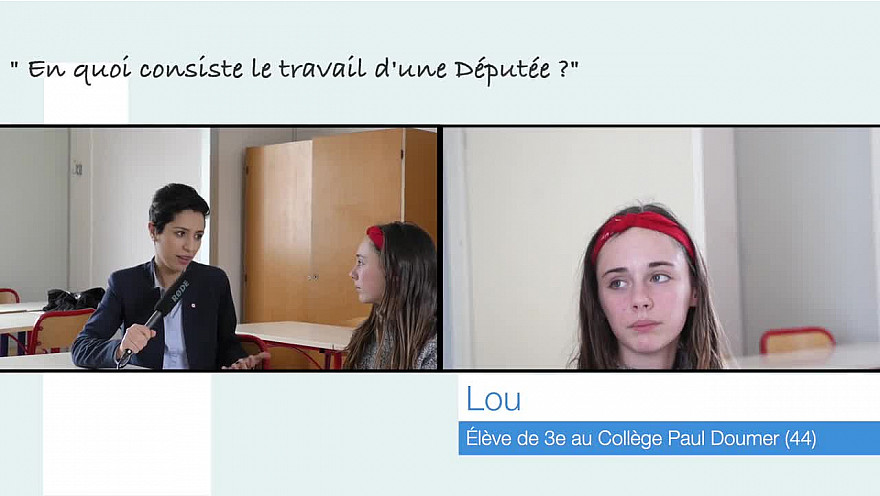 Lou, 13 ans, rencontre la Députée Sarah El Haîry @sarahelhairy