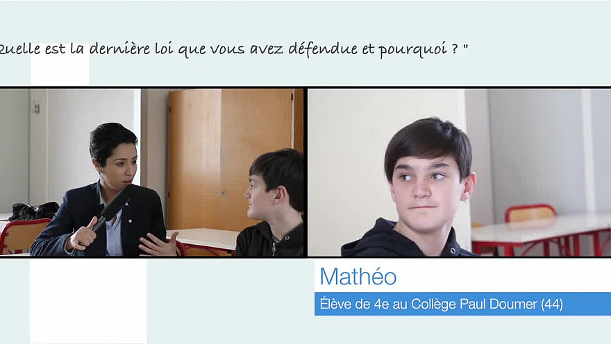 Mathéo, 13 ans, rencontre la Députée Sarah El Haîry 'La dernière loi que vous avez défendue ?