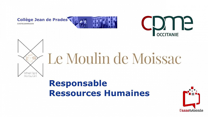 @CPMEoccitanie - des Jeunes du collège Jean de Prades de Castelsarrasin découvrent le métier de Responsable des Ressources Humaines à L'Hôtel & Spa Moulin de Moissac 82